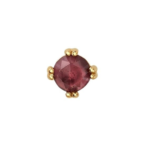 Rose Cut Rhodolite Solitaire - Threadless