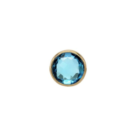 Rose Cut Swiss Blue Topaz Solitaire