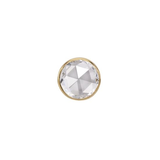 Rose Cut Genuine Diamond Solitaire - Threadless