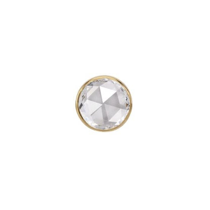 Rose Cut Genuine Diamond Solitaire - Threadless