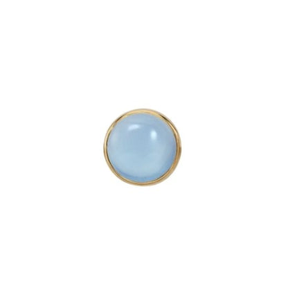 Sea Blue Chalcedony Solitaire