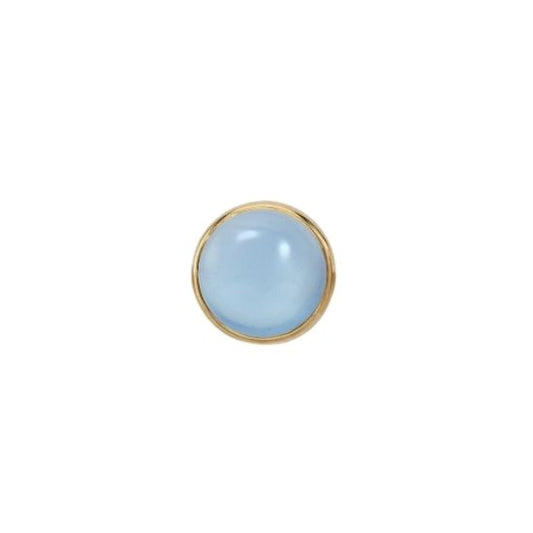 Sea Blue Chalcedony Solitaire - Threadless