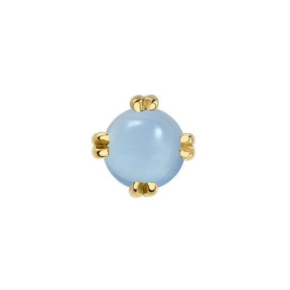 Sea Blue Chalcedony Solitaire