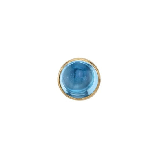Swiss Blue Topaz Cabochon Solitaire