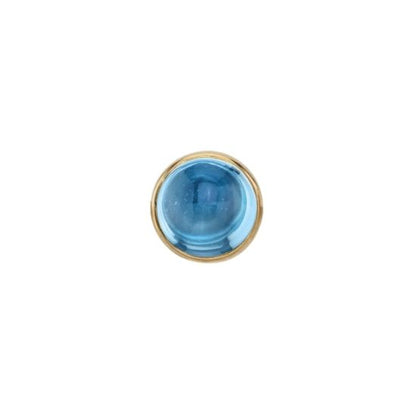Swiss Blue Topaz Cabochon Solitaire