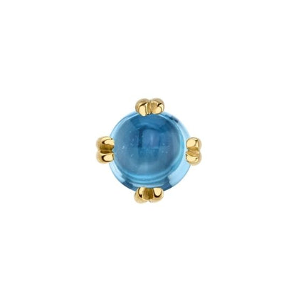 Swiss Blue Topaz Cabochon Solitaire
