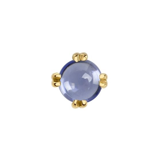 Tanzanite Cabochon Solitaire - Threadless