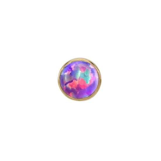 Synthetic Lavender Opal Solitaire - Threadless