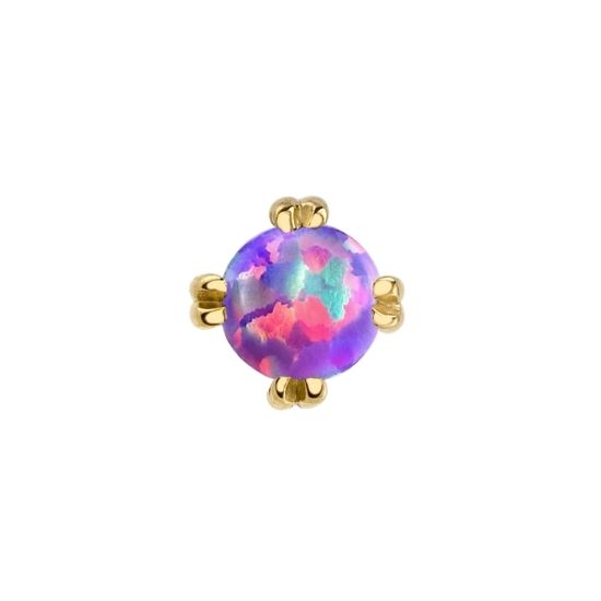 Synthetic Lavender Opal Solitaire - Threadless