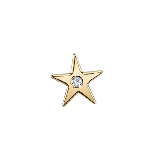 Flat Star with Diamond - Threadless