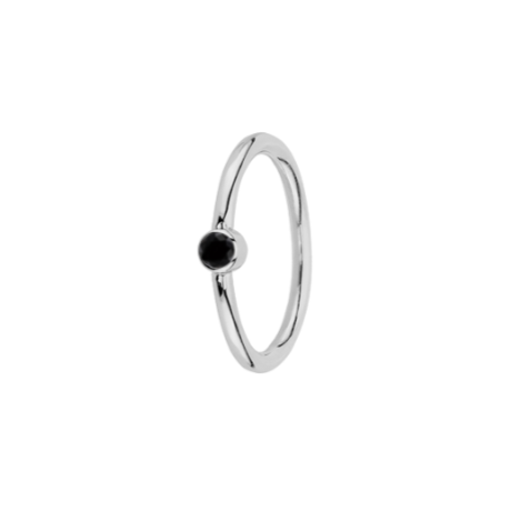 Fixed Bezel Ring - Black Diamond