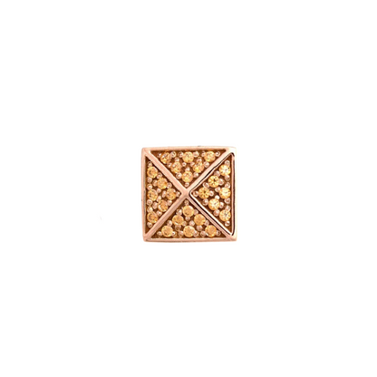 Micro Pave Square Pyramid