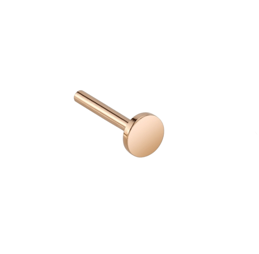 14K Rose Gold Earrings Diamond Cut Flat Back Ball Stud Earrings 8mm  Minimalist | eBay